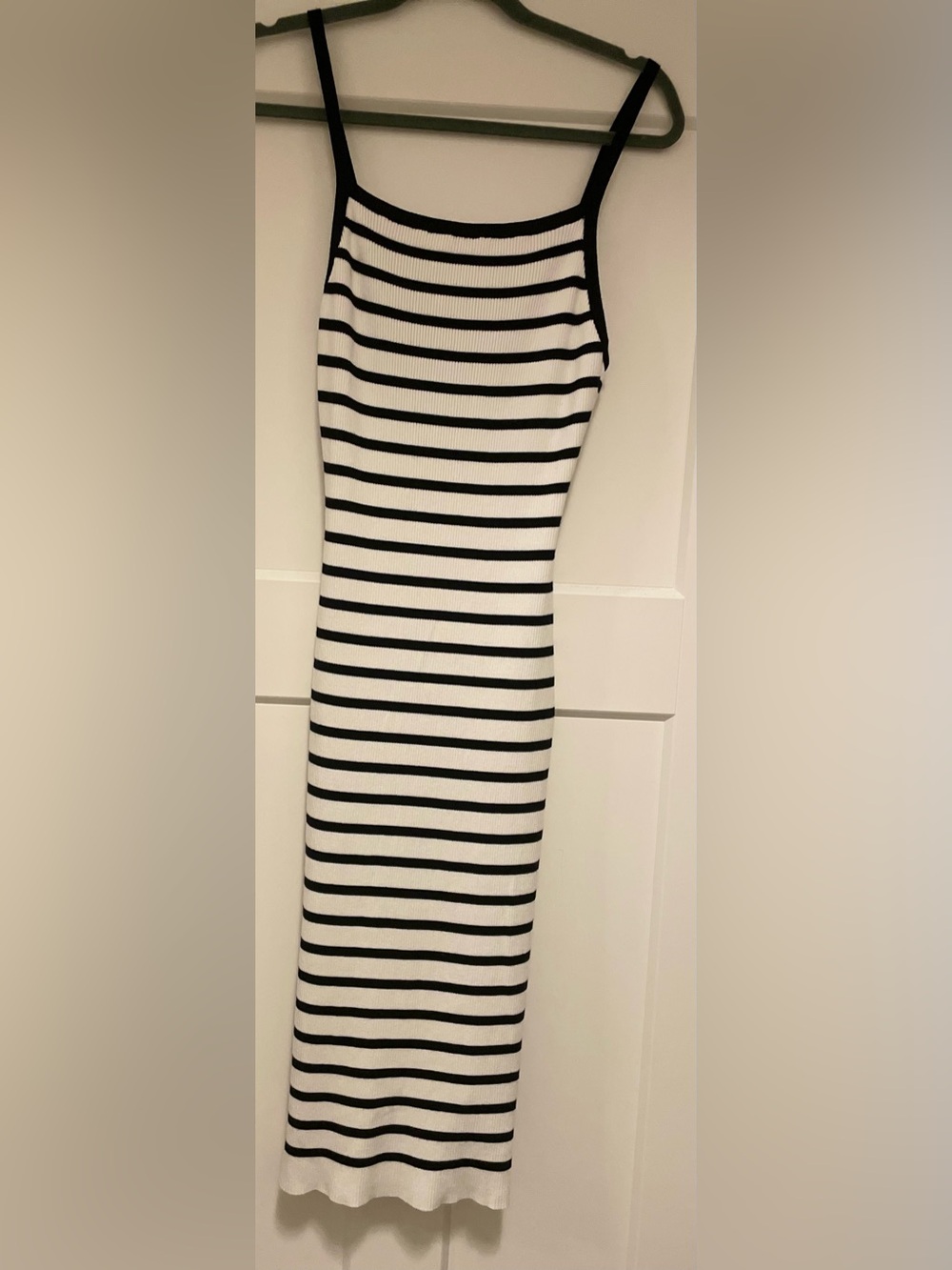 Freshman 1996 Black & White Striped Sleeveless Midi Dress